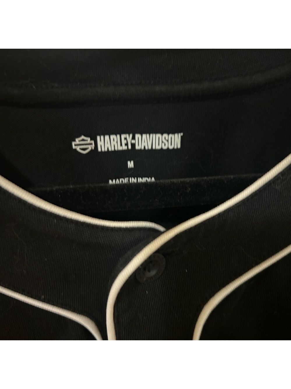 Harley-Davidson Black Jersey with White Trim - Picture 4 of 4